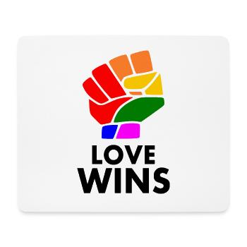 Love wins - Mousepad (Querformat) - Weiß - Vorne