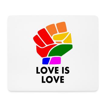 Love is love - Mousepad (Querformat) - Weiß - Vorne