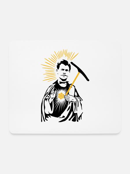 Schutzpatron Urs Logo - Mousepad (Querformat) - Weiß
