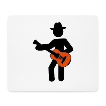 cowboy gitarre - Mousepad (Querformat) - Weiß - Vorne