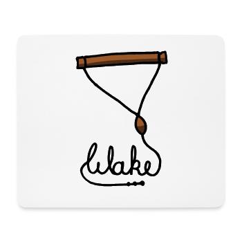 Wake wakeboard - Mouse Pad (horizontal) - white - Front
