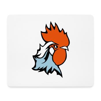 coq embleme france drapeau supporter 25 - Tapis de souris (format paysage) - blanc - Devant