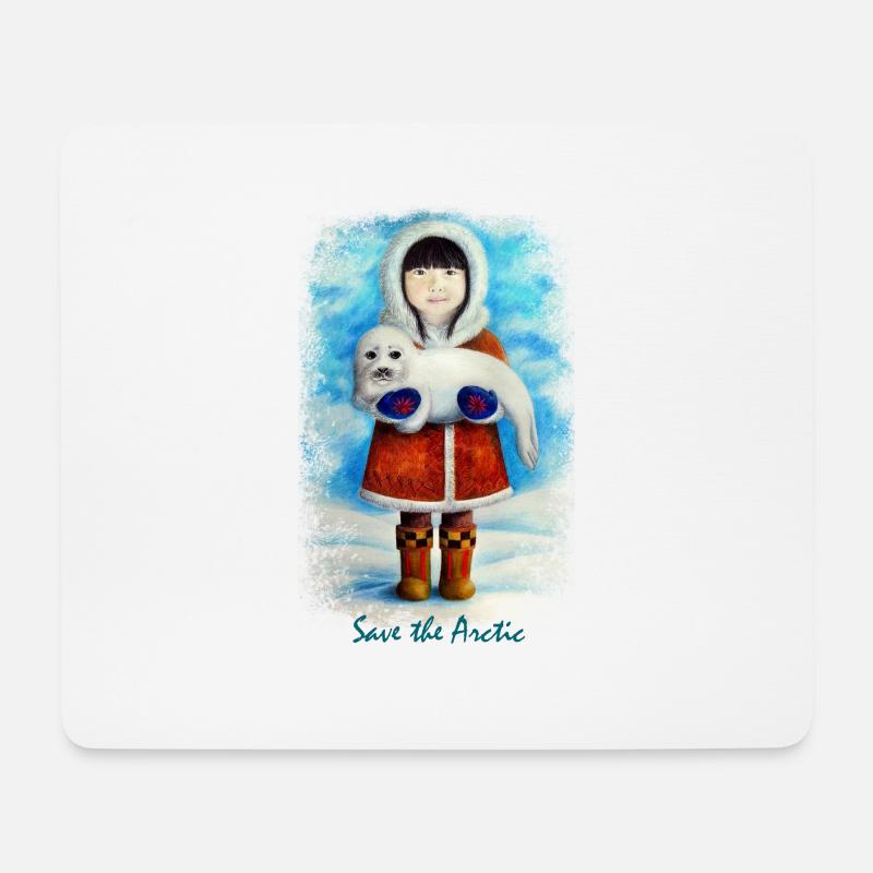 Save the Arctic - Mousepad (Querformat) - Weiß