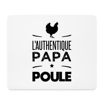 L authentique papa poule - Tapis de souris (format paysage) - blanc - Devant