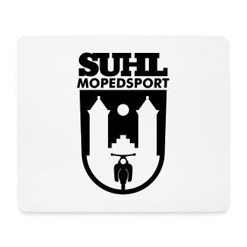 Suhl Mopedsport avec Simson Star Sperber Habicht v1 - Tapis de souris (format paysage) - blanc - Devant