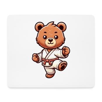 Karate Bear Cute Martial Arts Motif - Mouse Pad (horizontal) - white - Front