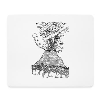 Vulkan Muster - Mousepad (Querformat) - Weiß - Vorne