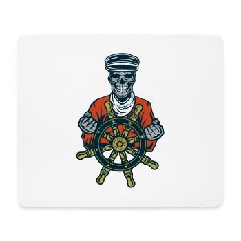 Dead sailor with steering wheel - Mouse Pad (horizontal) - white - Front