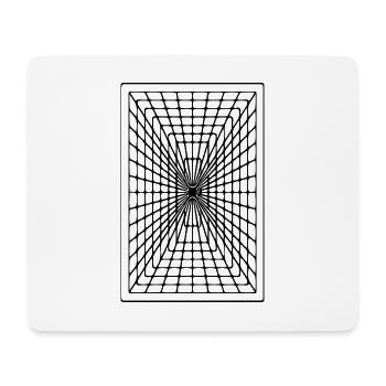 Geometrisches Rechteck - Mousepad (Querformat) - Weiß - Vorne