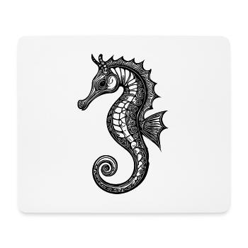 Süsses Vintage Seepferdchen - Cooles Seepferd - Mousepad (Querformat) - Weiß - Vorne