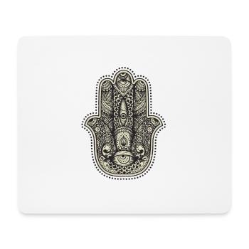 Mandala hand - Mouse Pad (horizontal) - white - Front