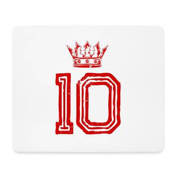 Couronne de 10 chiffres - Tapis de souris (format paysage) - blanc - Devant