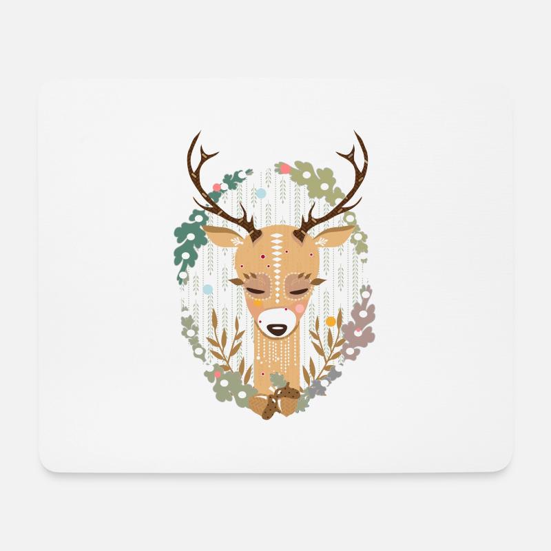 A deer in the forest - Mouse Pad (horizontal) - white