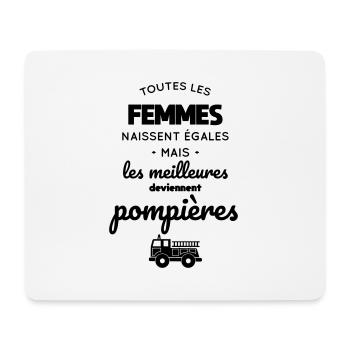 Femmes égales les meilleures deviennent pompières - Tapis de souris (format paysage) - blanc - Devant