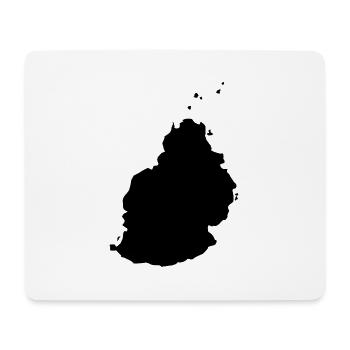 Carte de l’île Maurice - Tapis de souris (format paysage) - blanc - Devant