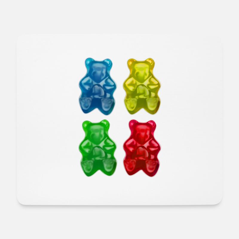 Gummibärchen - Fruchtige Süssigkeiten Kinder - Mousepad (Querformat) - Weiß