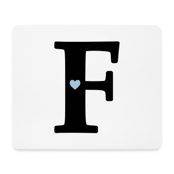 Buchstabe F Anfangsbuchstabe - Mousepad (Querformat) - Weiß - Vorne