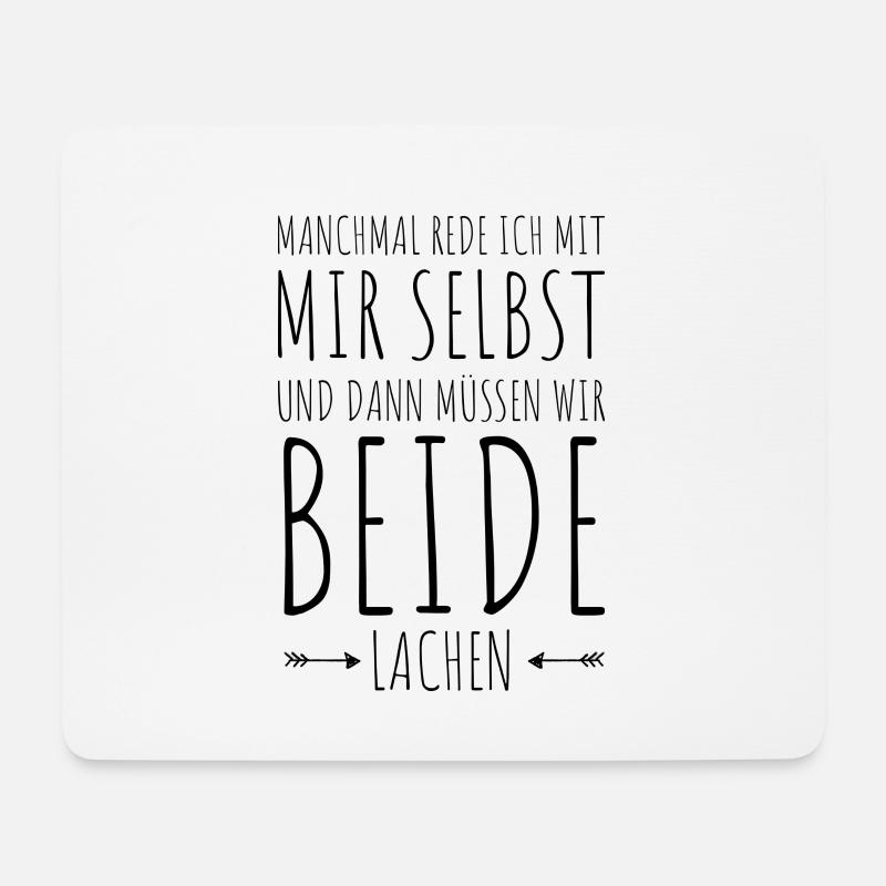 Manchmal rede ich mit mir selbst | Lustiger Spruch - Mousepad (Querformat) - Weiß