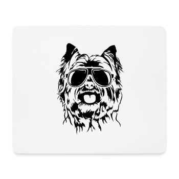 Cairn Terrier Cool Portrait Chien Chien Wilsigns - Tapis de souris (format paysage) - blanc - Devant