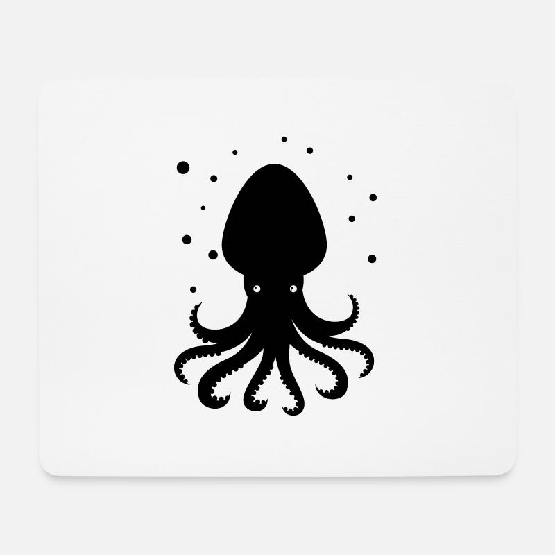Oktopus Krake Zootier Meereswesen Tentakel - Mousepad (Querformat) - Weiß