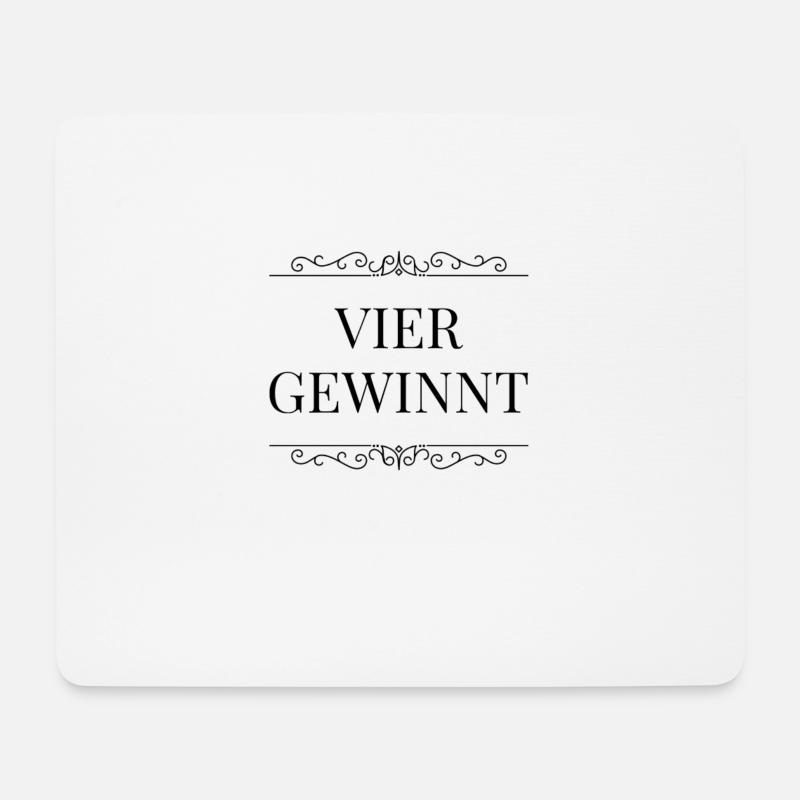 VIER GEWINNT - Mousepad (Querformat) - Weiß