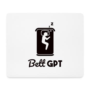 Bett GPT KI Geschenk - Mousepad (Querformat) - Weiß - Vorne
