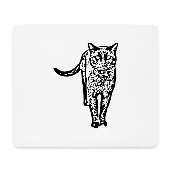 Black Cat Cat Black Cats Gift - Mouse Pad (horizontal) - white - Front