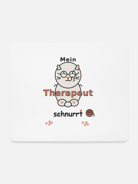 MEIN THERAPEUT SCHNURRT - Mousepad (Querformat) - Weiß