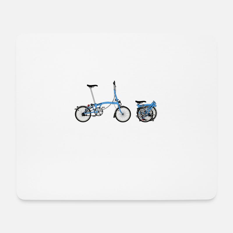 Brompton-Fahrrad - Mousepad (Querformat) - Weiß