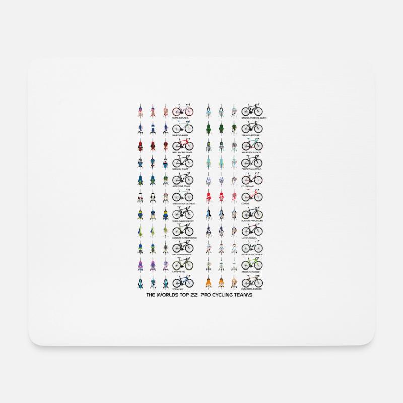 Pro Cycling Teams - Mousepad (Querformat) - Weiß