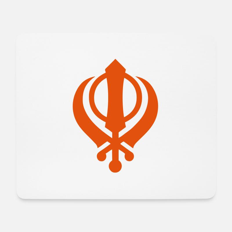 Khanda5 - Mouse Pad (horizontal) - white