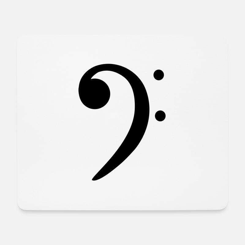 Bassschlüssel - Mousepad (Querformat) - Weiß