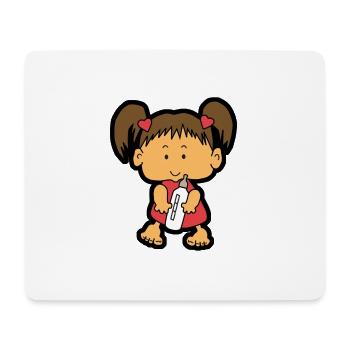 Baby girl - Mousepad (Querformat) - Weiß - Vorne