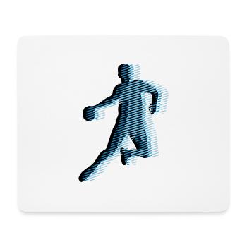 HANDBALL Streifenraster 3C - Mousepad (Querformat) - Weiß - Vorne