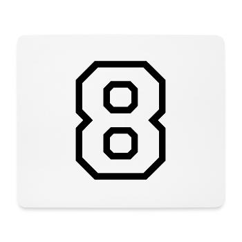 THE NUMBER EIGHT-8 - Mouse Pad (horizontal) - white - Front