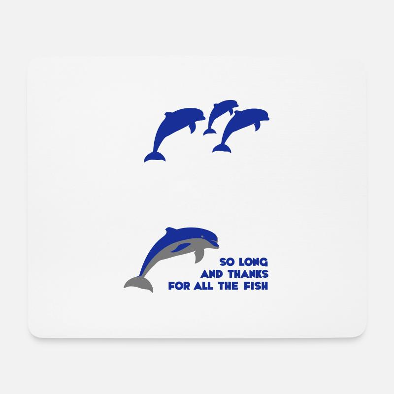 So long and thanks for all the fish - Mousepad (Querformat) - Weiß