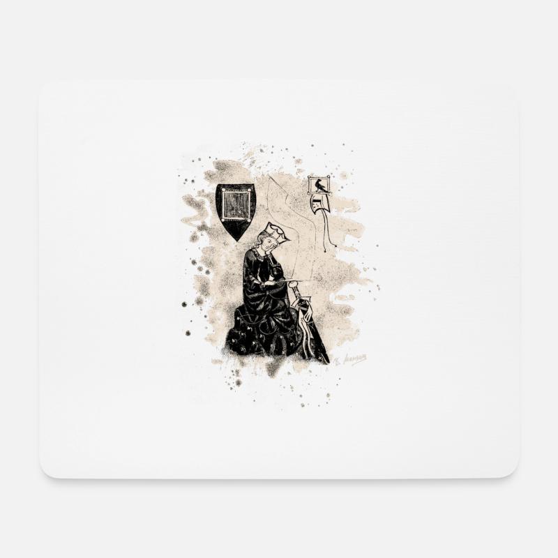 Walther von der Vogelweide - creme bleached - Mousepad (Querformat) - Weiß