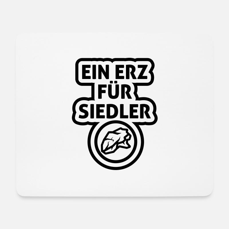 Ein Erz für Siedler - Mousepad (Querformat) - Weiß