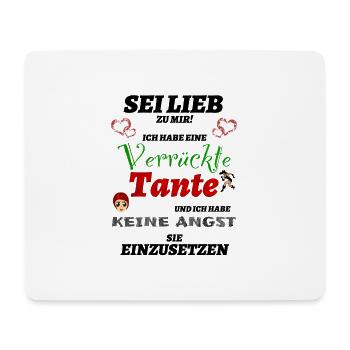 Verrückte Tante - Mousepad (Querformat) - Weiß - Vorne