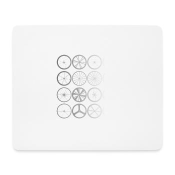 Bike wheels land silver - Tapis de souris (format paysage) - blanc - Devant