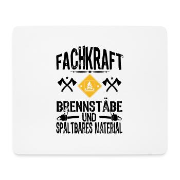 Fachkraft Holz - Mousepad (Querformat) - Weiß - Vorne