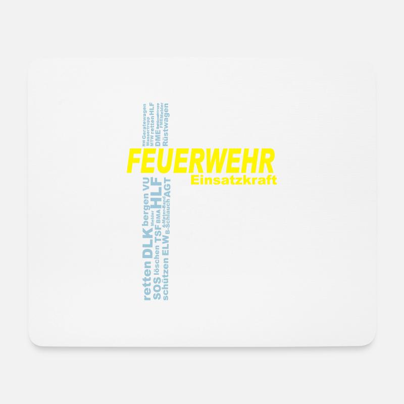 Feuerwehr Einsatzkraft - Mousepad (Querformat) - Weiß
