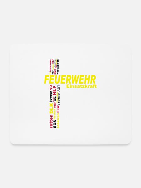 Feuerwehr Einsatzkraft - Mousepad (Querformat) - Weiß