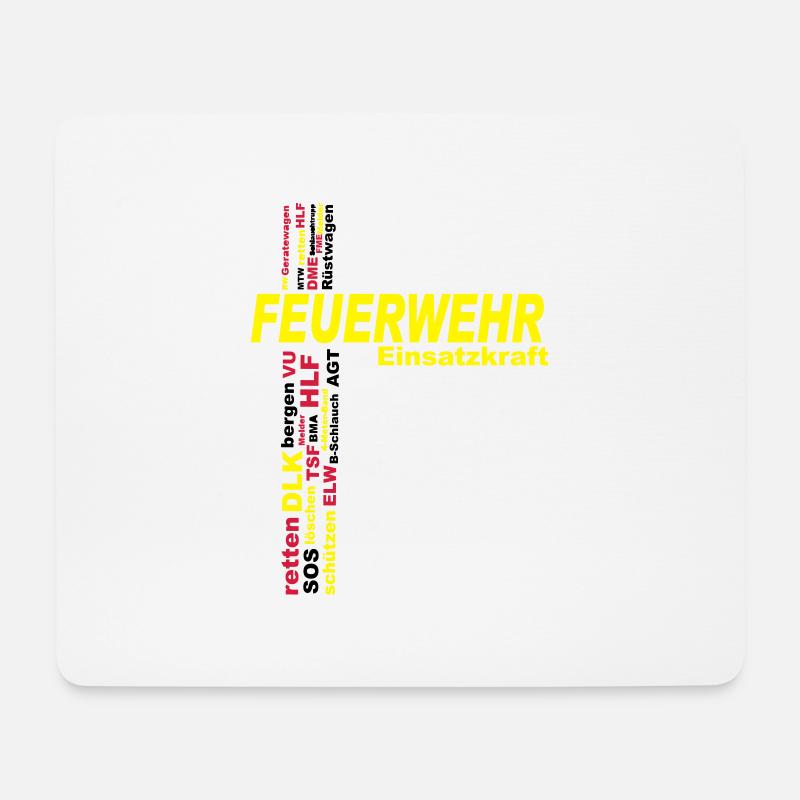 Feuerwehr Einsatzkraft - Mousepad (Querformat) - Weiß