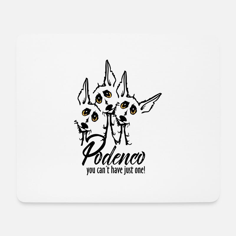 Podi Rudel - Mousepad (Querformat) - Weiß