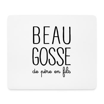 Beau Gosse de père en fils - Tapis de souris (format paysage) - blanc - Devant
