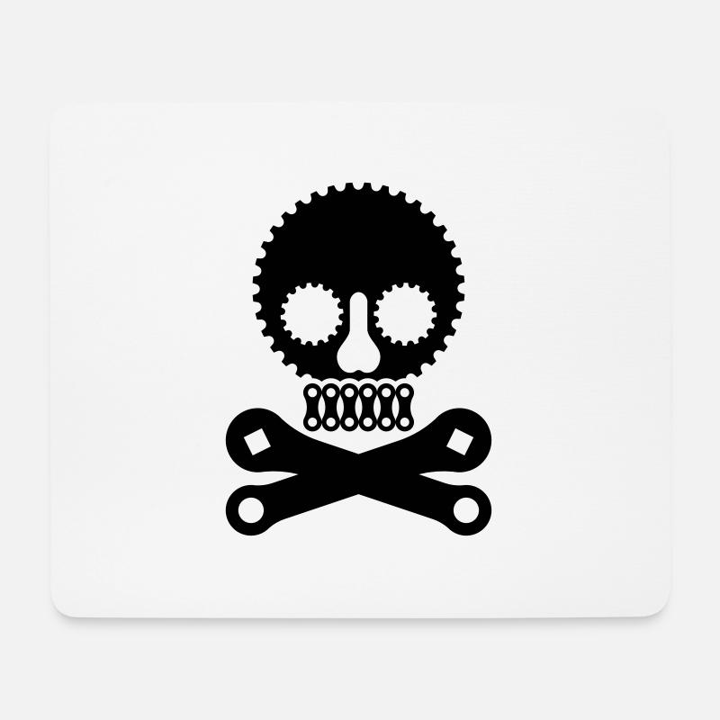 Bike Pirate - Mousepad (Querformat) - Weiß