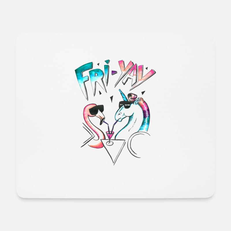 FRI-YAY - Mousepad (Querformat) - Weiß