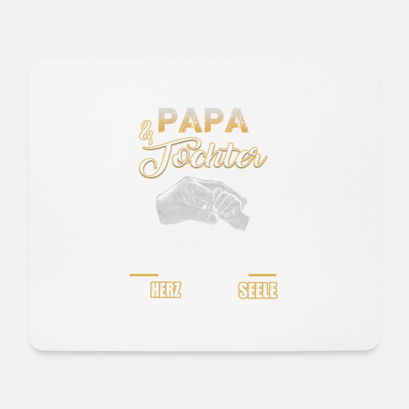 Papa und Tochter - Mousepad (Querformat) - Weiß