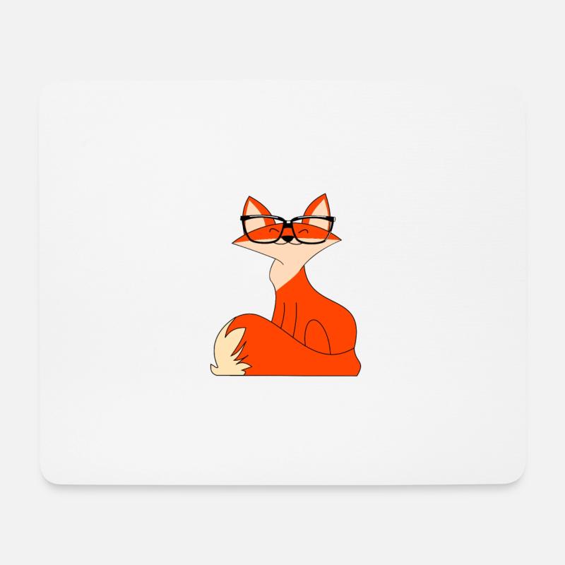 Fuchs-Genie - Mousepad (Querformat) - Weiß